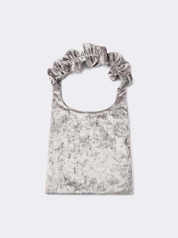 Velour Frill Handle Bag