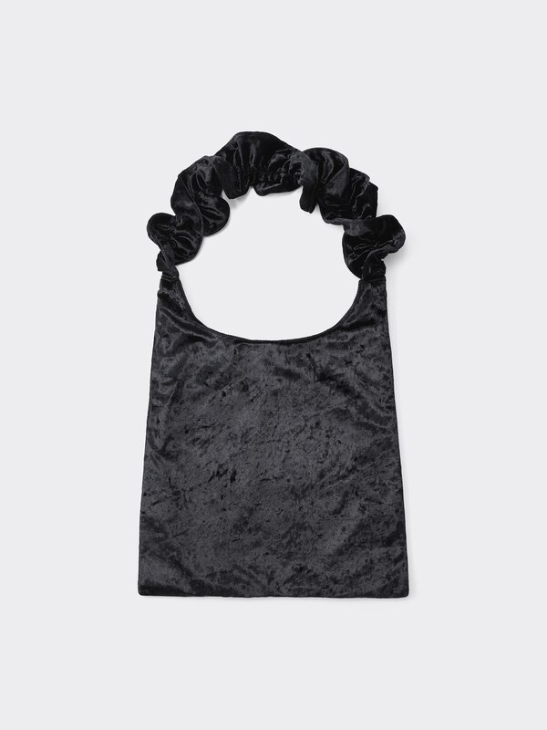Velour Frill Handle Bag