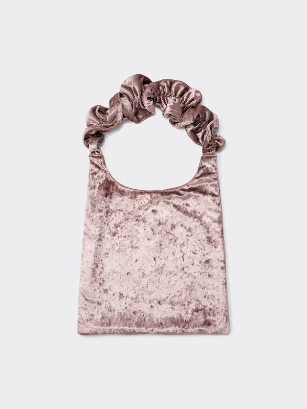 Velour Frill Handle Bag