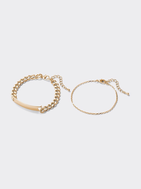 Metal Plate Bracelet 2-Pack