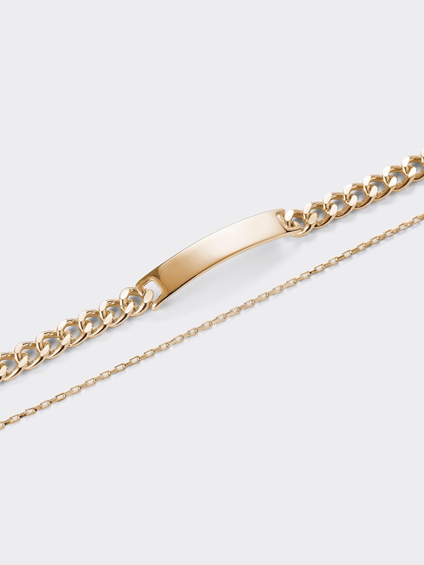 Metal Plate Bracelet 2-Pack