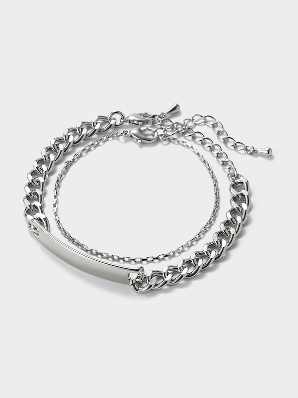 Metal Plate Bracelet 2-Pack