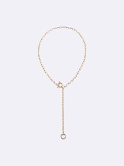 Lariat Chain Circle Necklace