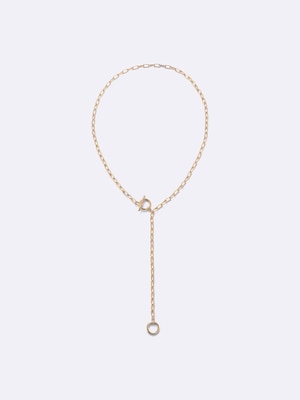 Lariat Chain Circle Necklace