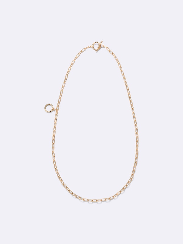 Lariat Chain Circle Necklace