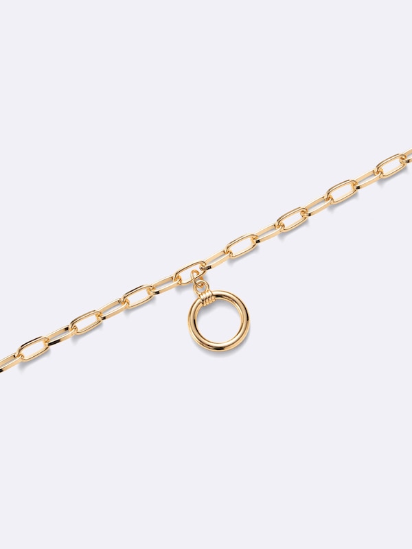 Lariat Chain Circle Necklace