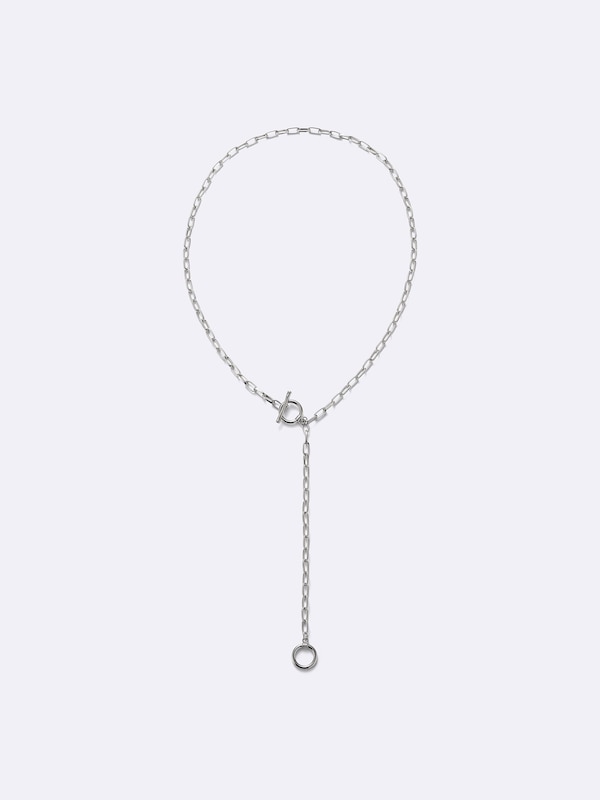 Lariat Chain Circle Necklace