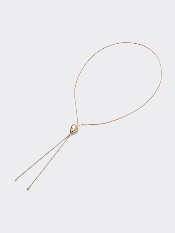 Slide Chain Heart Motif Necklace