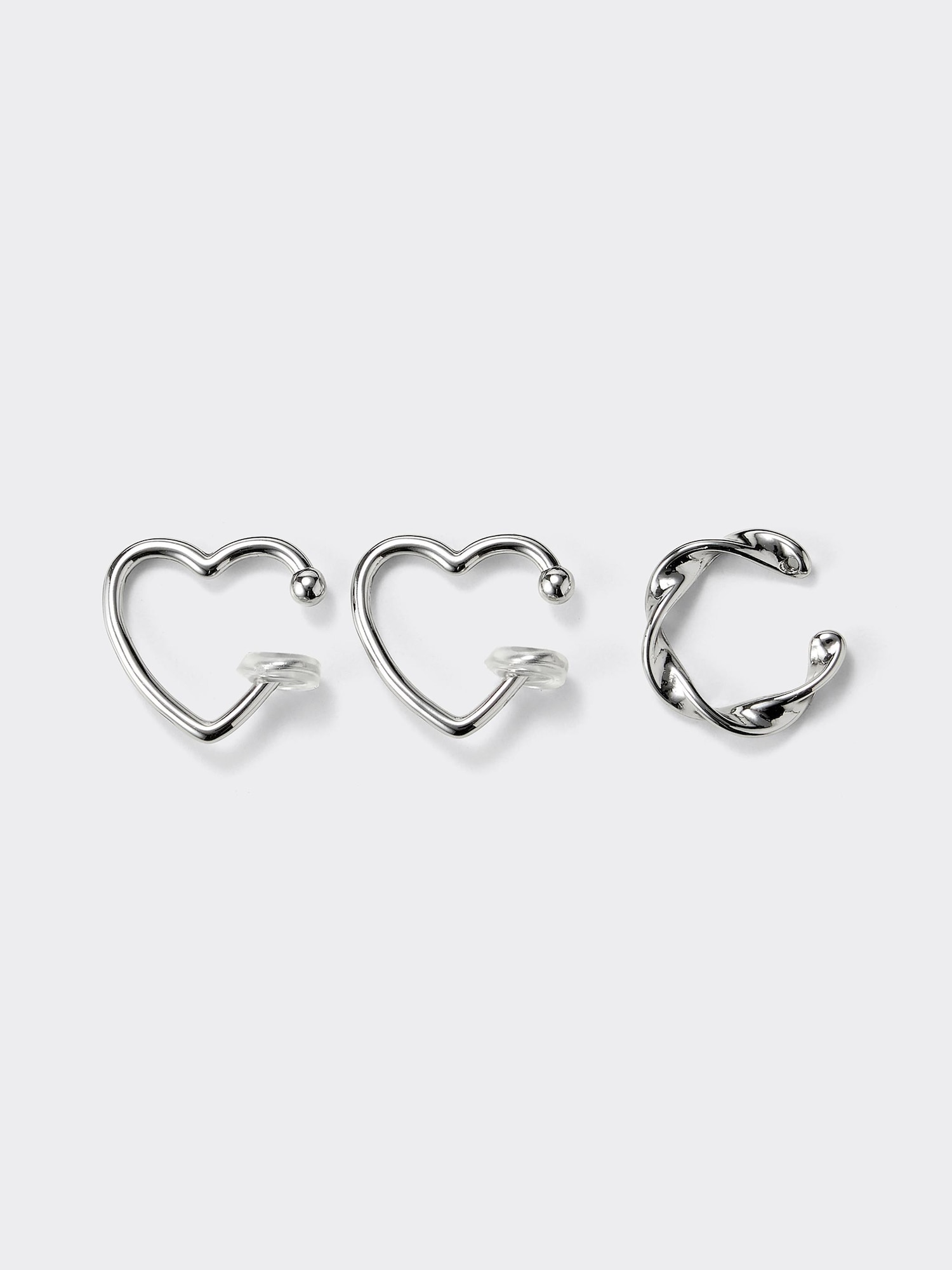 Wavy Heart Ear Cuff #8109 (一つ) Heart Non Hole Pierced Earrings& Ear Cuff | GU US