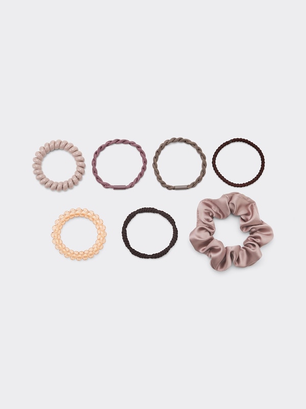 Satin Scrunchie& Hair Tie 7-Pack