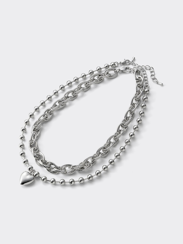 Heart Motif Volume Necklace