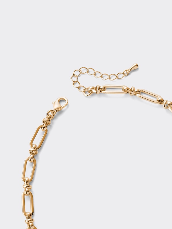 Metal& Imitation Pearl Volume Necklace