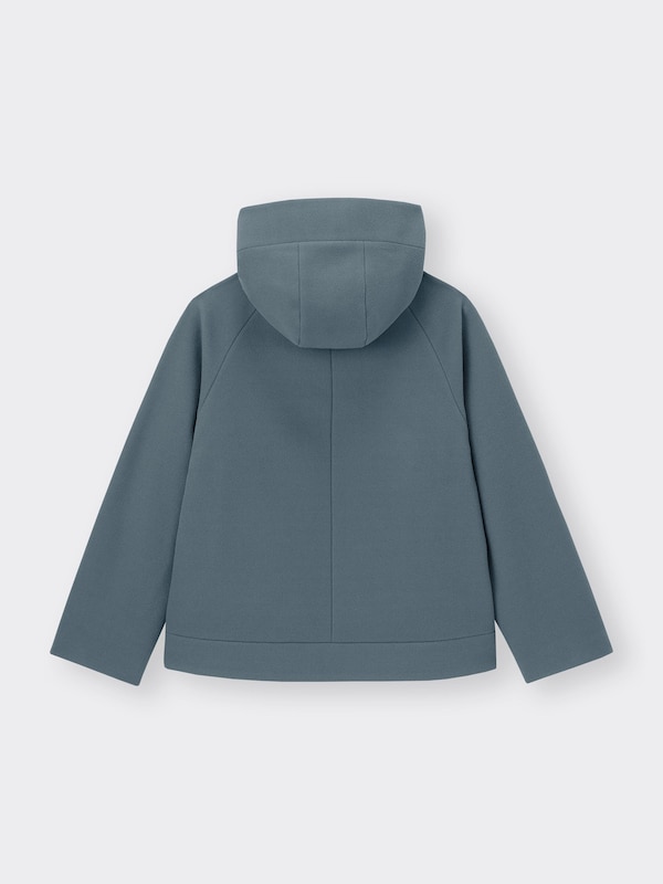 COZY MELTON Short Hoodie Coat