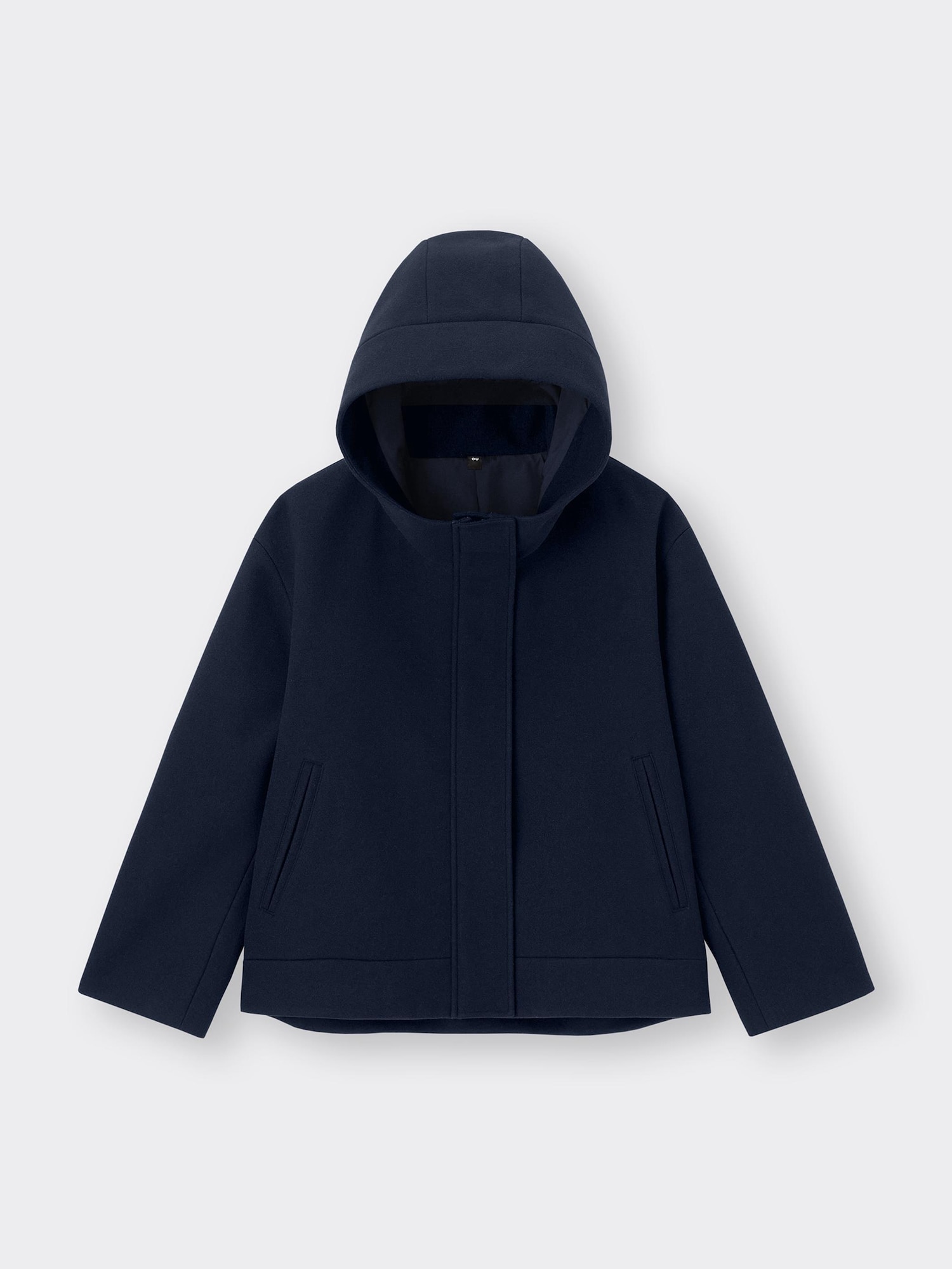 COZY MELTON Short Hoodie Coat | GU US