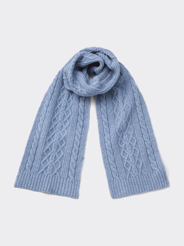 Puffy Touch Knitted Scarf