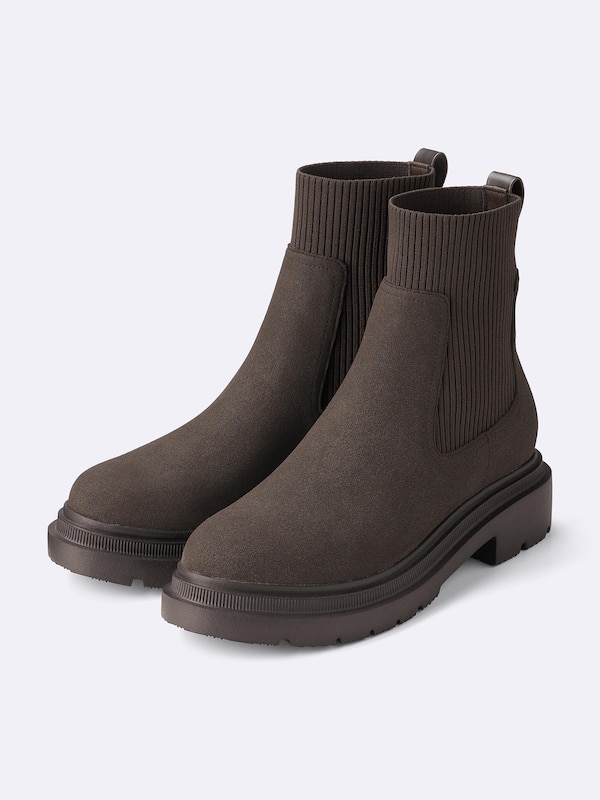 Ribbed Knitted Sock Boots