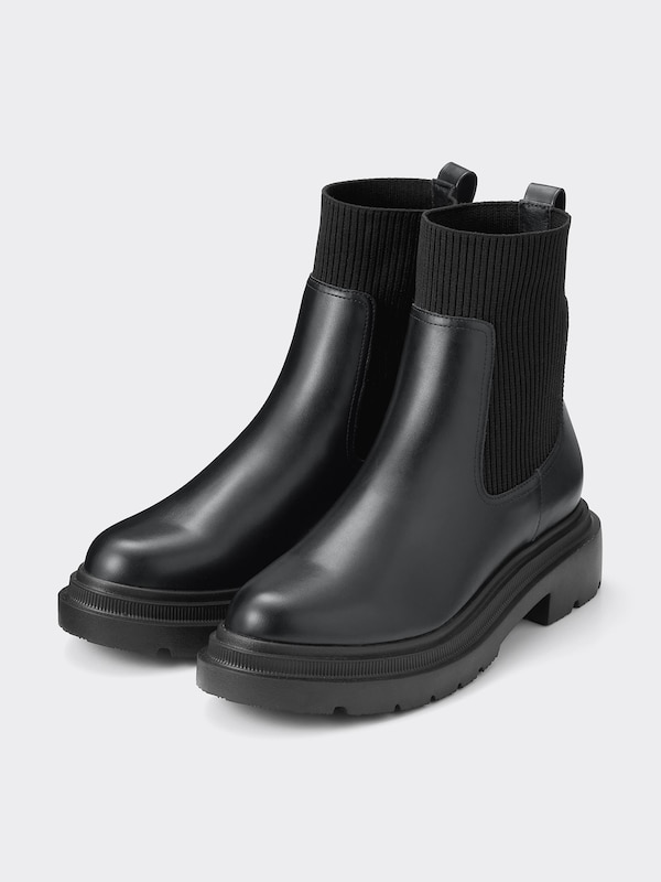 Ribbed Knitted Sock Boots