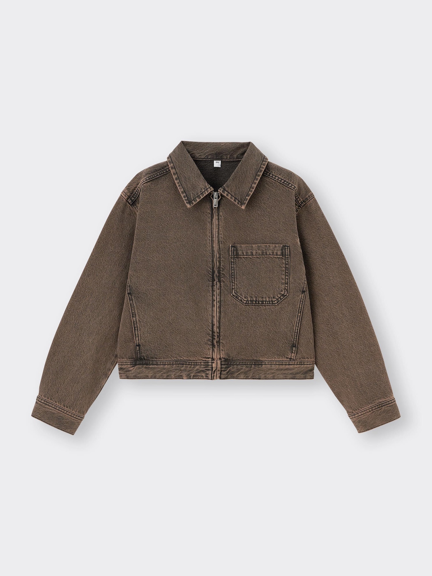 Denim Zip-Up Jacket | GU US
