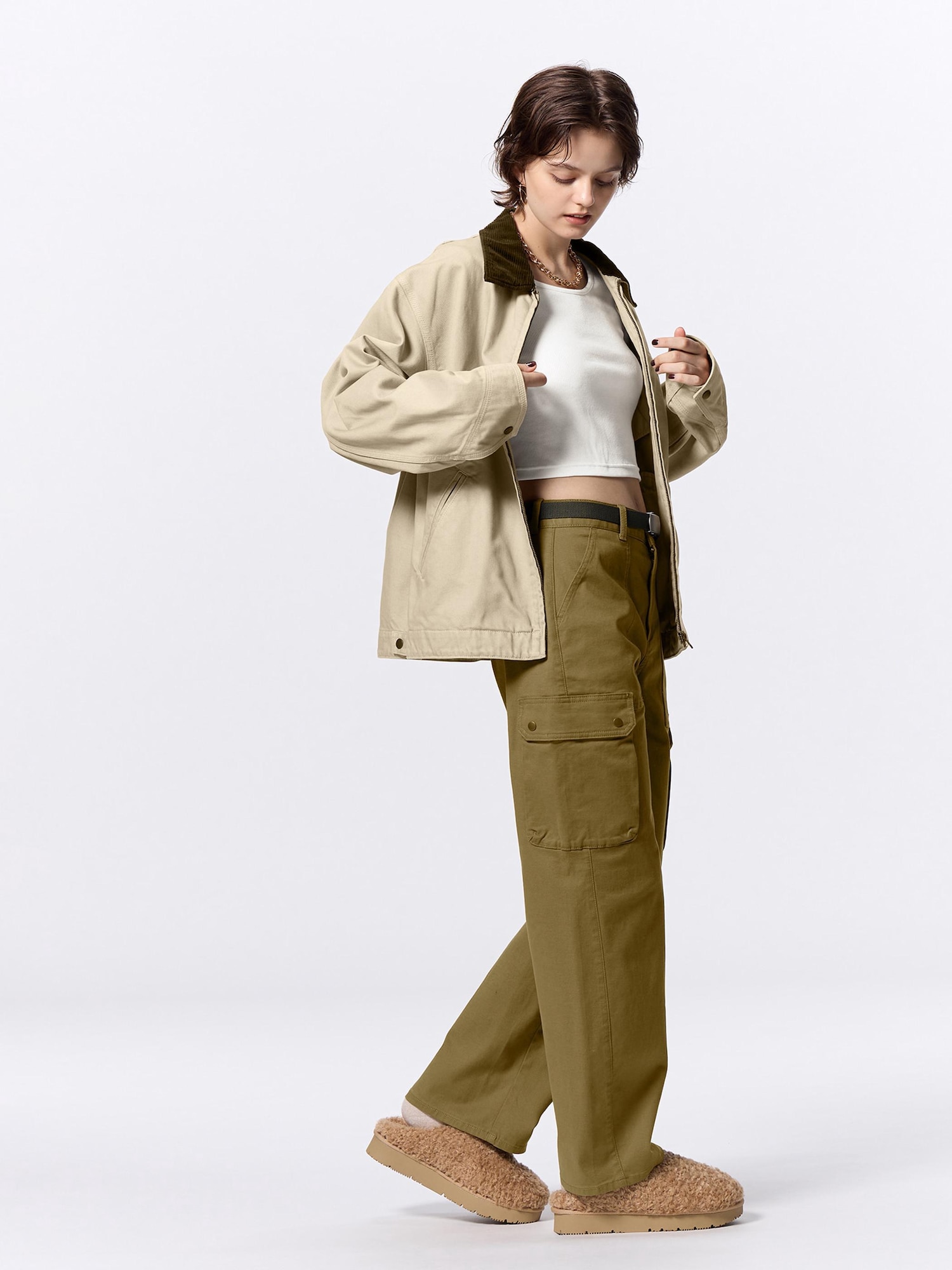 Barrel Leg Cargo Pants | GU US