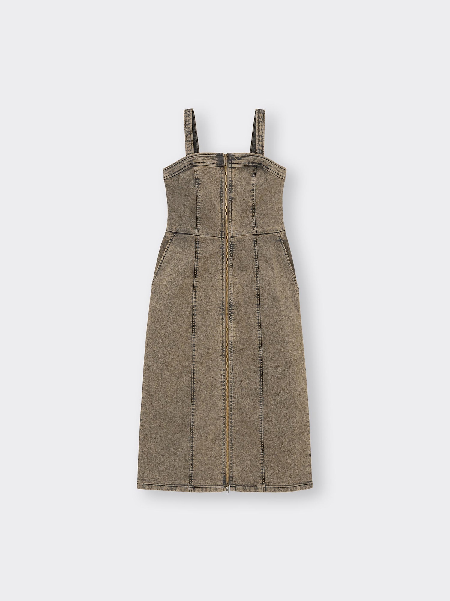 white christmas dresses Denim Dress With Zipper