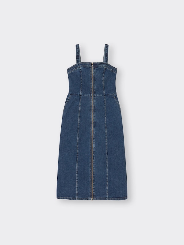 Denim Front Zip Dress