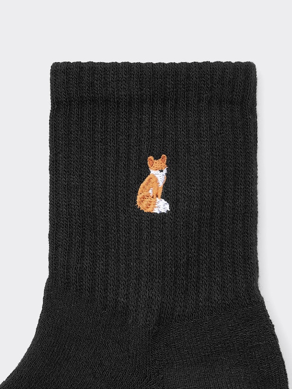 STYLE-HEAT Ankle Socks Embroidery
