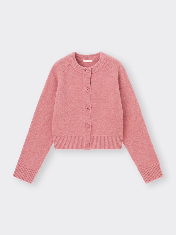 Puffy Touch Crew Neck Short Cardigan