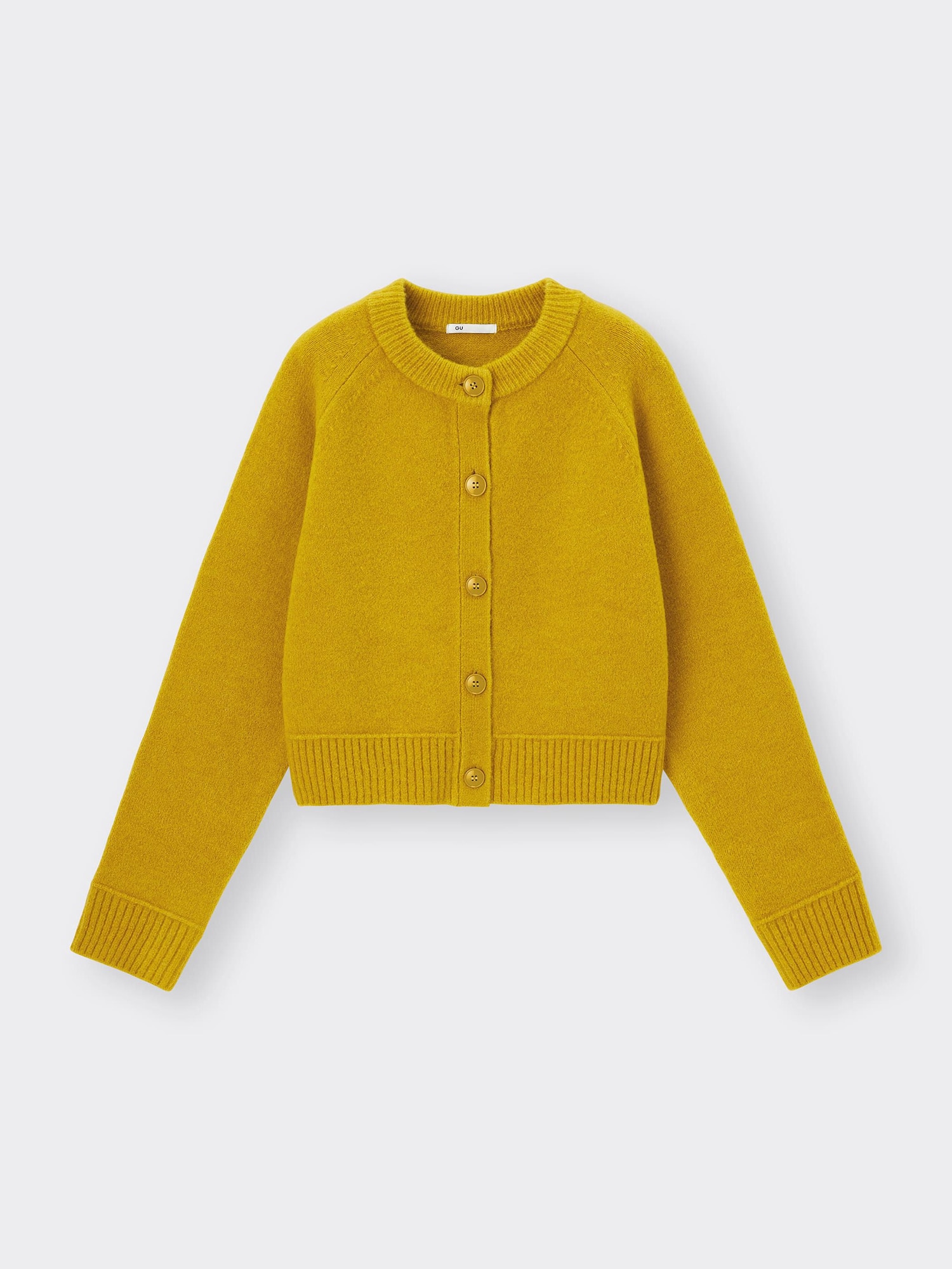 Puffy Touch Crew Neck Short Cardigan | GU US Puffy Touch Crew Neck Short Cardigan | GU US