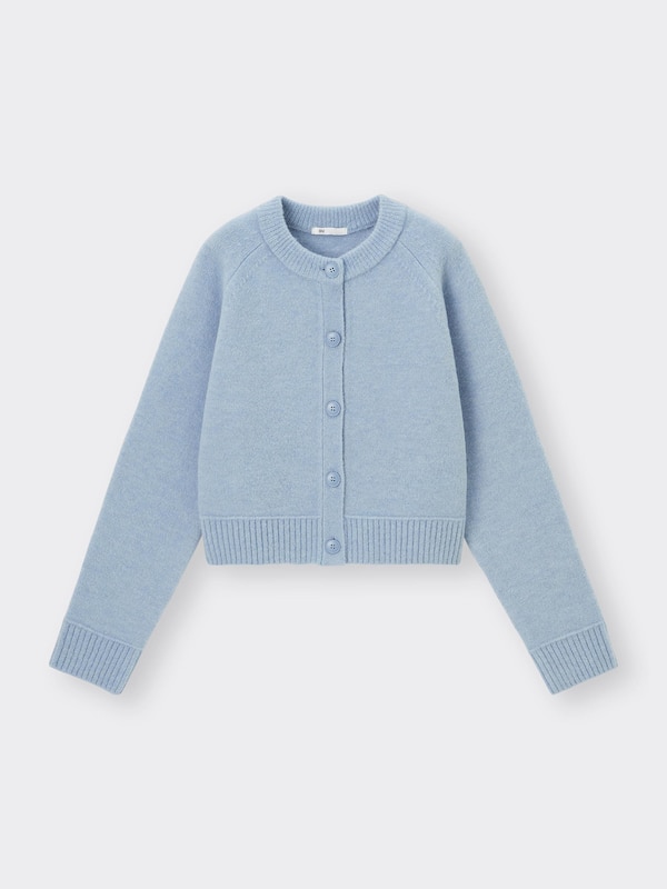 Puffy Touch Crew Neck Short Cardigan