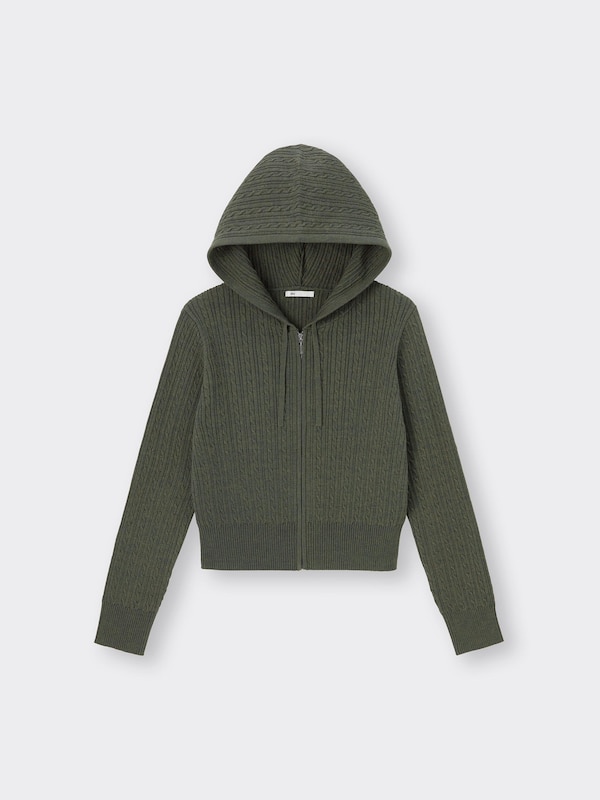 Cable Full-Zip Hoodie