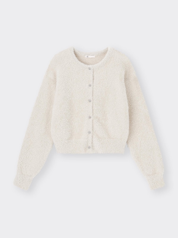 Shiny Crew Neck Cardigan