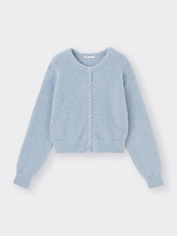 Shiny Crew Neck Cardigan