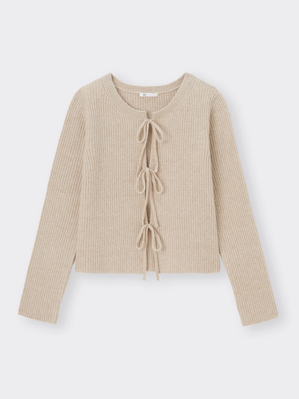 Front Ribbon Cardigan