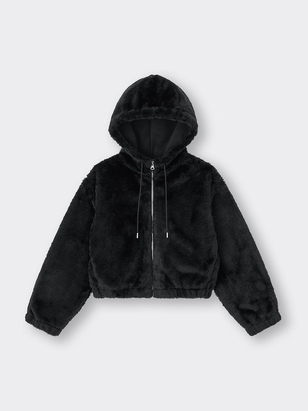 Faux Fur Hoodie Jacket