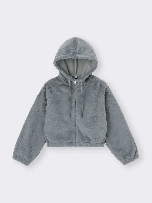 Faux Fur Hoodie Jacket