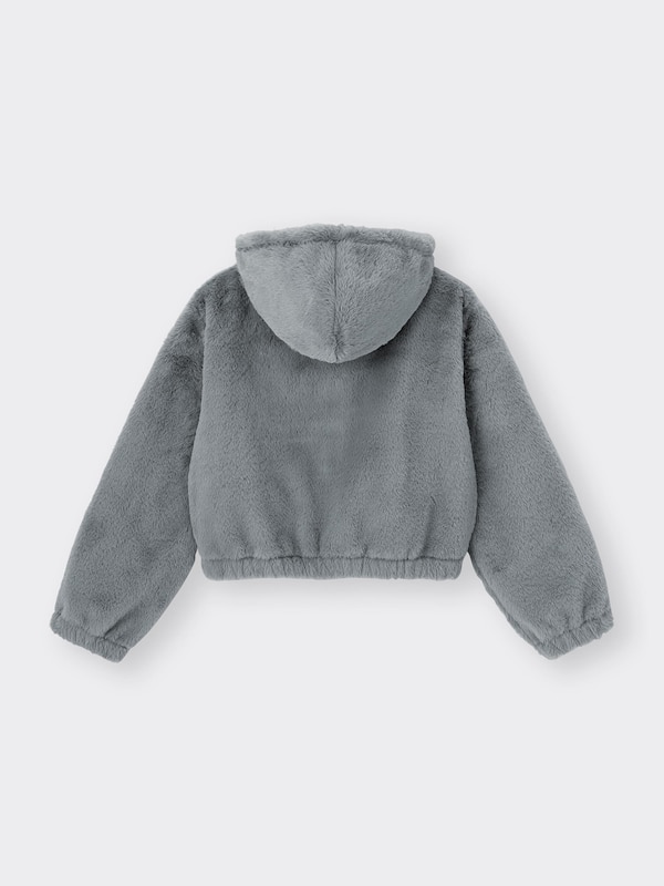 Faux Fur Hoodie Jacket