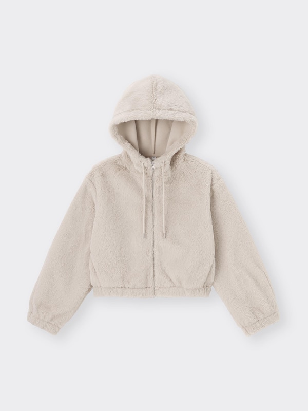 Faux Fur Hoodie Jacket