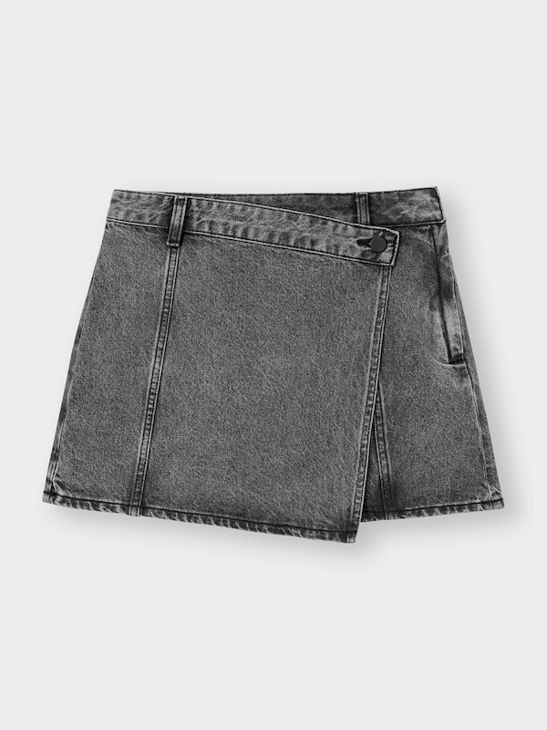 Denim Wrap Skort