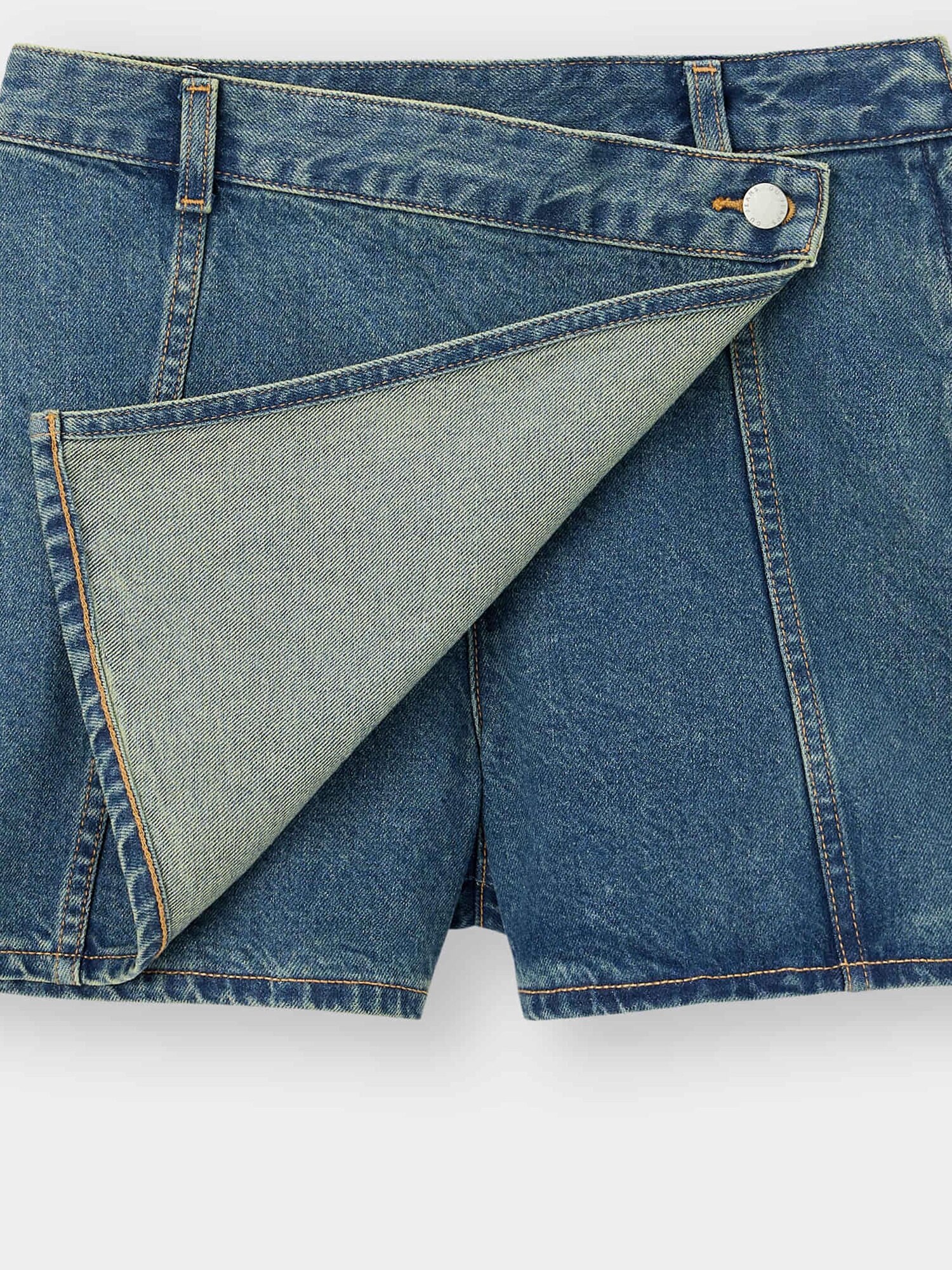 Denim Wrap Skort | GU US