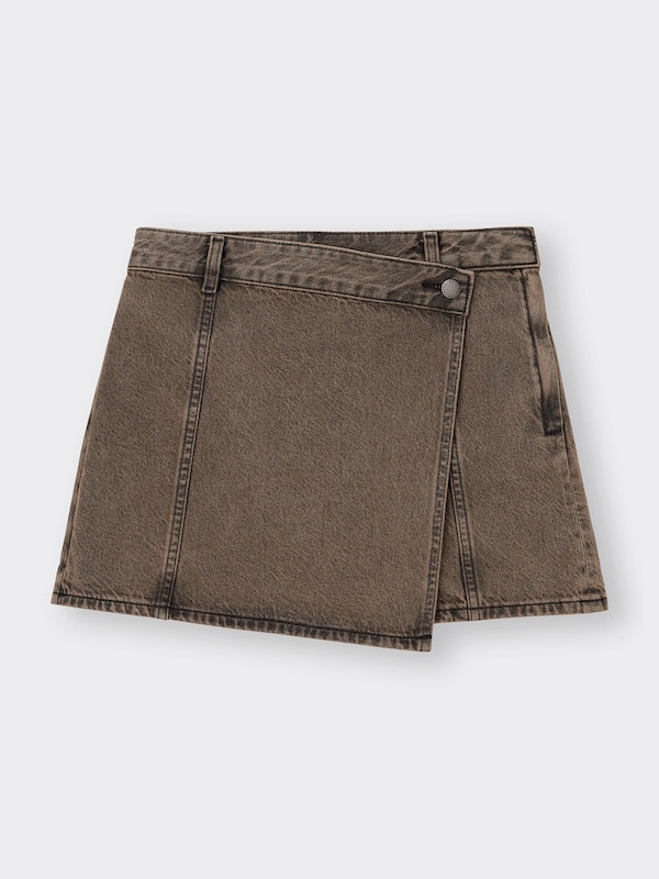 Denim Wrap Skort