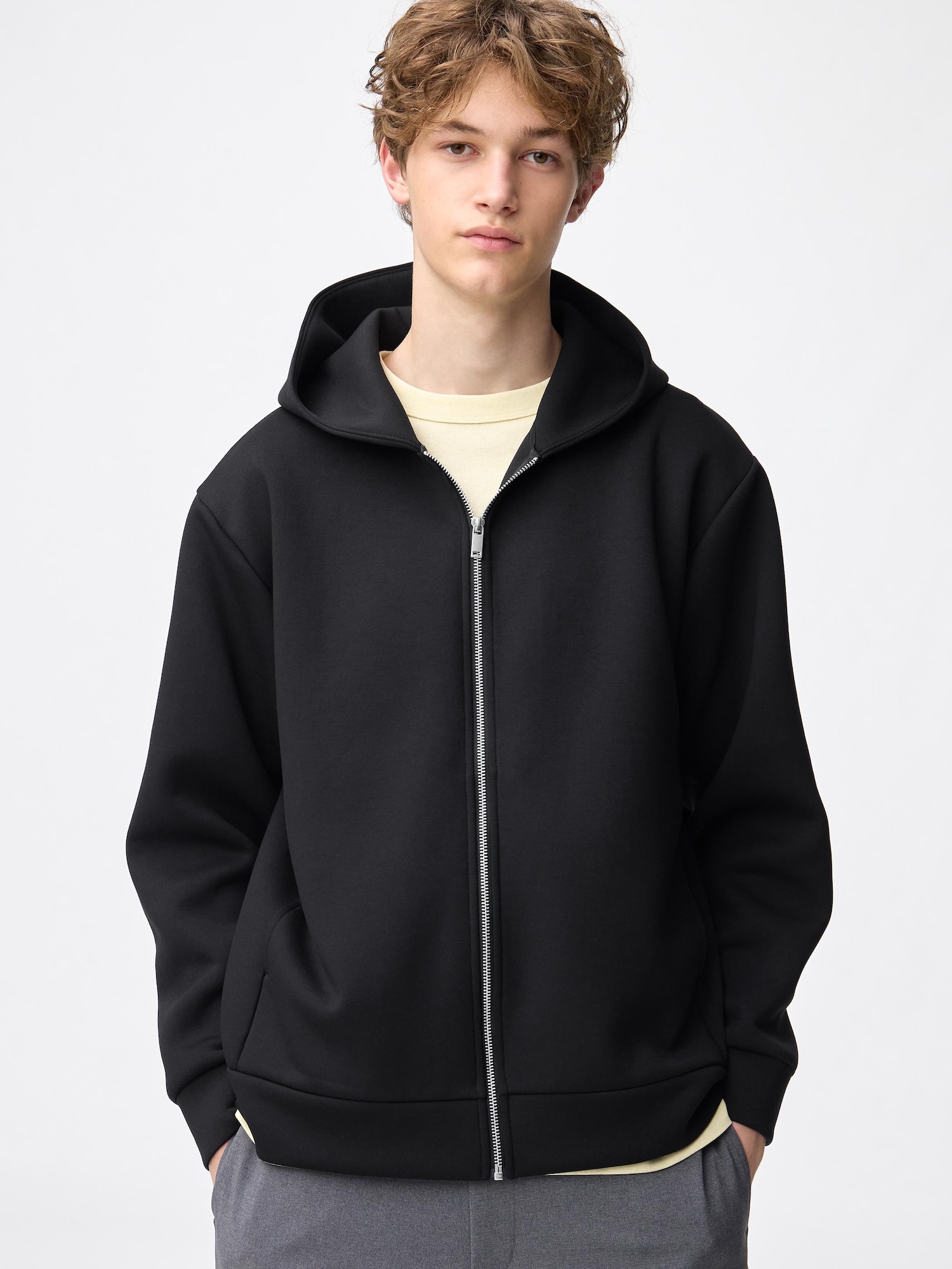 Unisex Double Face Sweat Full-Zip Hoodie | GU US