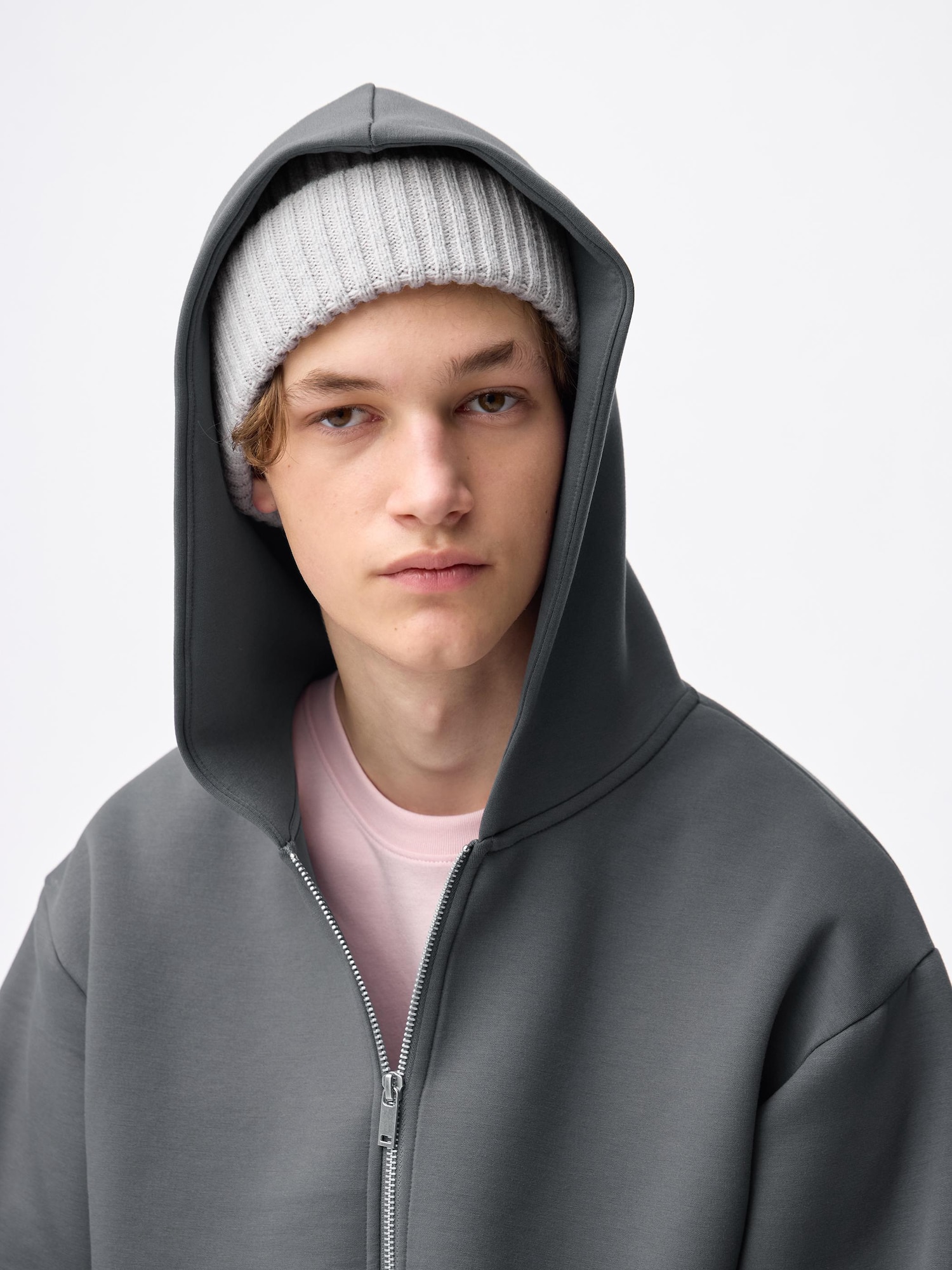 Unisex Double Face Sweat Full-Zip Hoodie | GU US