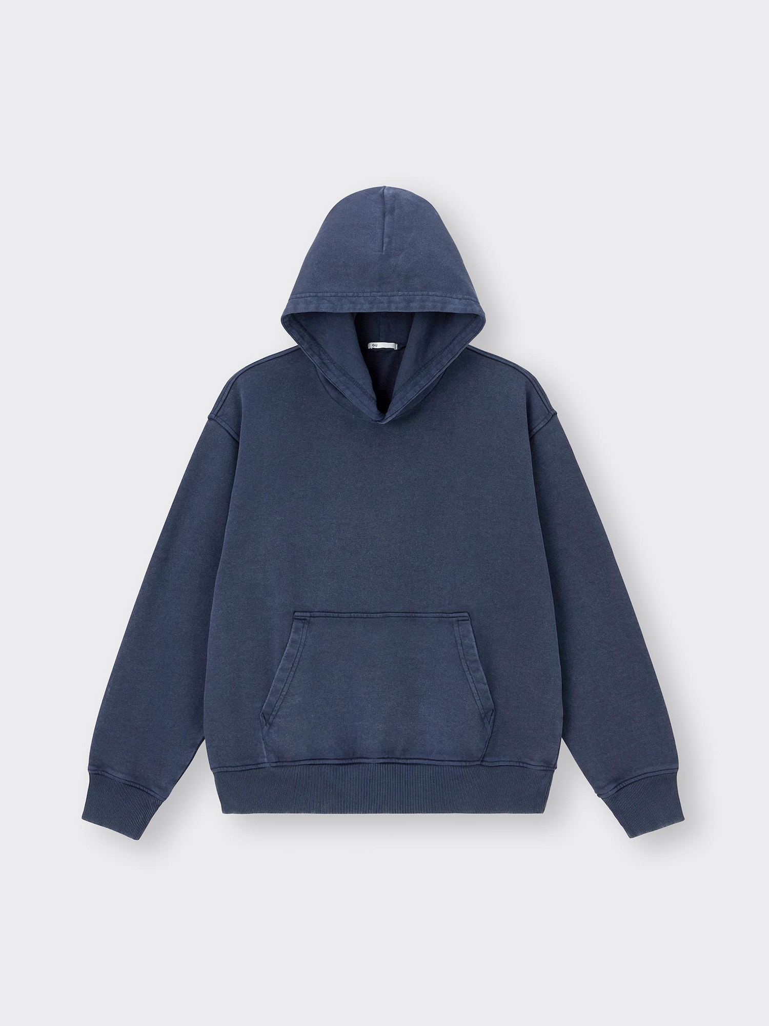 美品　ARGUE DRY COTTON PLANE SWEAT FOODIE Buy Blue Navy Oversized Relaxed Fit Heavyweight Brushed