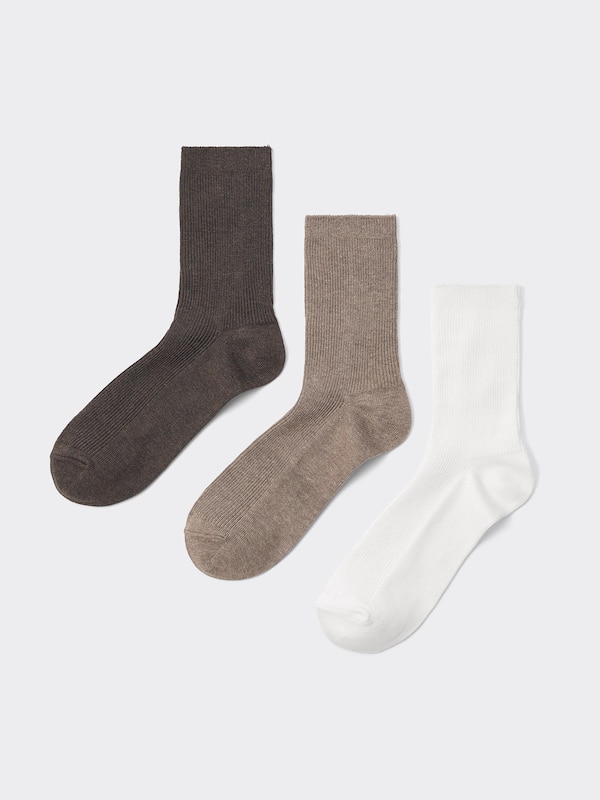 Ribbed Color Crew Socks 3-Pack