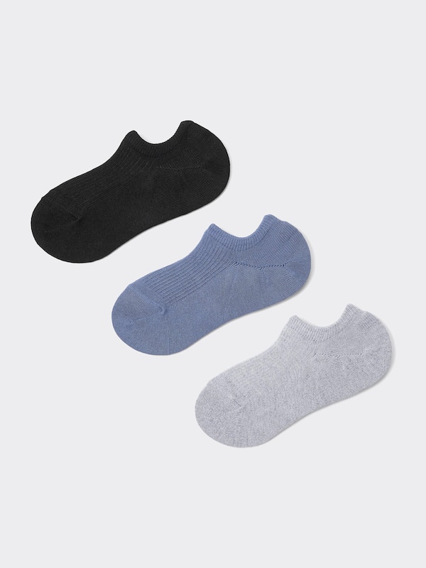 Ribbed Color Very Short Socks 3-Pack Non-Slip