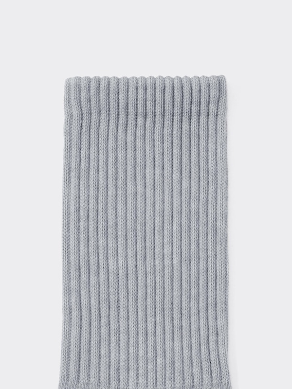 Ribbed Pile Crew Socks