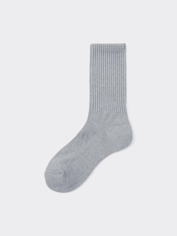 Ribbed Pile Crew Socks