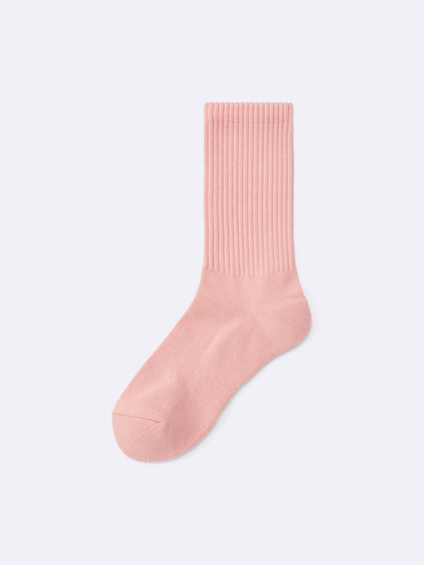 Ribbed Pile Crew Socks