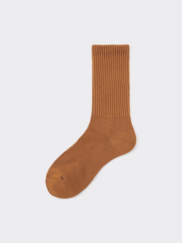 Ribbed Pile Crew Socks