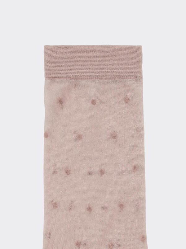 Sheer Crew Socks Dot